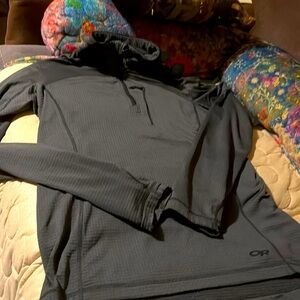 1/2 zip long sleeve waffle shirt